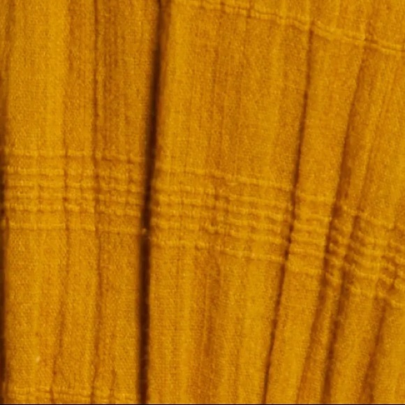 NWT Madewell Sophia Textured Plaid Cotton Gold Top Medium - Picture 9 of 11